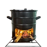 Mild Steel 30 x 30 inch Biomass Cookstove || Cooking with Wood and Twigs for Outdoor Catering & Rural Household Cooking