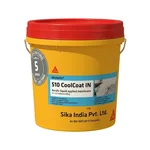 Sika 5kg Heat Reflective Acrylic Roof Waterproofing Coating with Micro Fibers Cool Coat Sikalastic-520