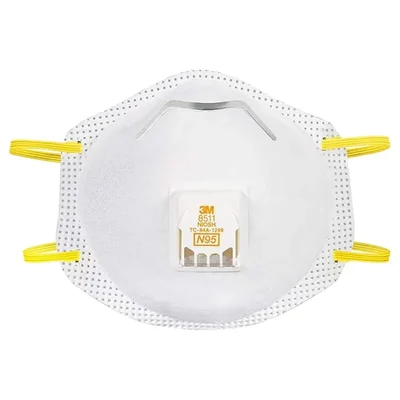 3M N95 Cool Flow Valve Grinding Sanding Dust Particulate Respirator 8511PB6-B-NA 7100069594(Pack-5)