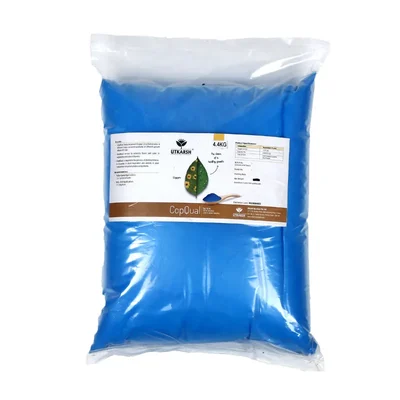 Utkarsh CopQual (Copper - Cu 12% EDTA Chelated, 100 % Water Soluble Foliar Spray Fertilizer) | 4.4 kg(Pack-1 x 4.4 kg)