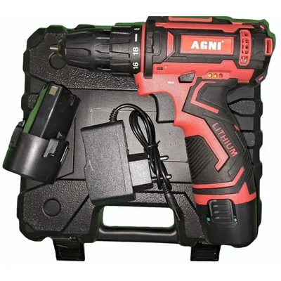 Agni 10mm 12V Cordless Drill Machine With Battery & Charger, Max. Torque 28 Nm (A1900)