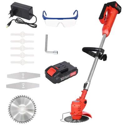 Gigawatts 24V Cordless Grass Cutter with 3Ah Dual Batteries, Blade, Charger & Other Accessories, GW-GRTR-V01
