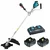 Makita DUR369APT2, 36V 1000W Cordless 3-Speed Grass Trimmer, Bike Handle with 2 Batteries & Charger