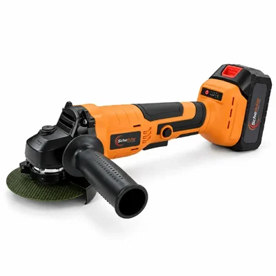 SCHEDULAR 100mm (4 Inch) 21V Cordless Angle Grinder With Battery, Charger & Accessories, 7000 RPM (CD-1204)