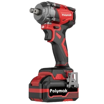 Polymak Cordless Impact Wrench 1/2" 350Nm 2400RPM Brushless Industrial - PM-CIW-18.5V-1BL-DY