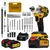 XLNT 48V Cordless 12.7mm (1/2") Impact Wrench, 450Nm Torque, Variable Speed, With Battery-Charger & Full Accessories Kit