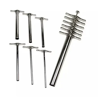 WKM Set of 6pcs Nickel Plated Brass Cork Borer for Chemistry Labs KT42CB