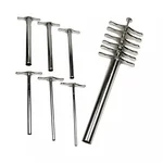 WKM Set of 6pcs Nickel Plated Brass Cork Borer for Chemistry Labs KT42CB