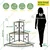Ecofynd Zen Corner Plant Stands for Balcony, Living Room- 3 Tier Home Decor Item(Black)