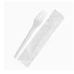6-Inch (150mm) Eco-Friendly Cornstarch Forks With Paper Pouch, Heavy Duty, Compostable and Ideal for Events & Home