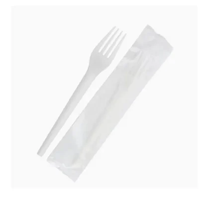 6-Inch (150mm) Eco-Friendly Cornstarch Forks With Paper Pouch, Heavy Duty, Compostable and Ideal for Events & Home(Pack-Pack of 100 Pcs)