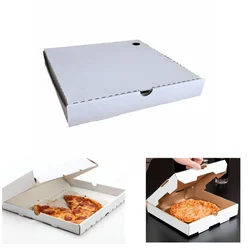 10 pcs 12x12 inch White Corrugated Pizza Box