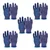 Gravitech Pair of 5 Cotton Knitted Dotted Safety Hand Gloves, Reusable, GI-HS-05
