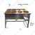 Heavy Duty 8 Pot Electric Bain Marie For Buffet Purpose 1.5kW, SS Body, Single Phase