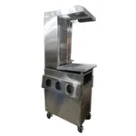  Commercial Counter Trolley Type Gas Operated Shawarma Machine With 20 Kg Meat Holding Capacity and 2 Imported Burner