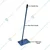 12 x 8 Inch Mild Steel Cow, Buffalo, Horse Dung Cleaning Spade with 4 Feet Handle for Daily Usese