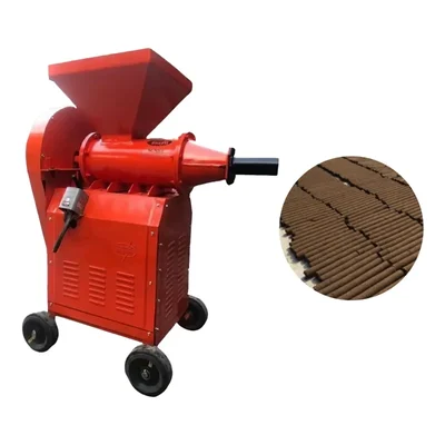 Semi Automatic Cow Dung Log Making Machine 5HP Single Phase Motor