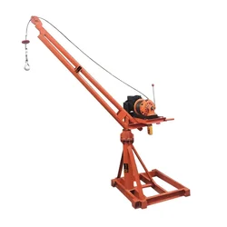 VOLTZ 500 kg Capacity 360° Mini Crane With 4 HP Electric Clutch Winch, 50 Meter 8 mm Wire Rope