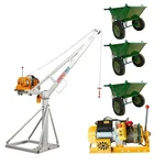 Crossbee 500 kg Mini Crane 360° With 5 HP Electric Clutch Winch, 8 mm & 50 meter Wire Rope With 3 Pcs Double Wheel Trolley
