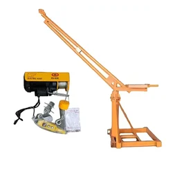 HT 300 kg Capacity 360° Electric Mini Crane Machine With PA 600 Electric Hoist with 1.6 HP Motor, 20 Meter 5 mm Wire Rope 