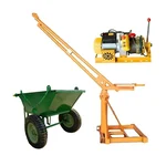 UTC 500 kg Capacity Mini Crane, 70 kg Frame & 8 Feet Boom, 5 HP Electric Clutch Winch, 50 m 8 mm Wire Rope and Double Wheel Trolley