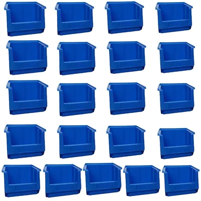 Global Star 200x125x100 mm HDPE Crate-15 Blue Storage Bin (Pack of 21)