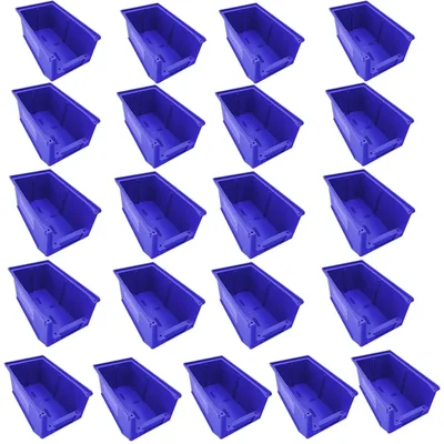 Global Star 230x150x120 mm HDPE Crate-25 Blue Storage Bins (Pack of 21)