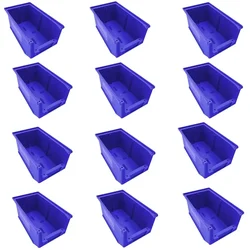 Global Star 300x200x160mm HDPE Crate-35 Blue Storage Bin (Pack Of 12)