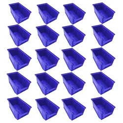 Global Star 350x200x200 mm HDPE Crate-45 Blue Storage Bin (Pack of 20)