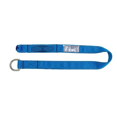 ABRIGO AB-795-597 Cross-Arm Webbing Anchorage Strap, 43mm Heavy-Duty Polyester with Metal D-Ring & Textile Loop, 1.2 Meter