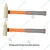 De Neers Hand Tools Combo of 450 gm and 910 gm Copper Cross Pein Hammer With Fiberglass Handle