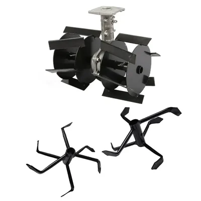 Heavy Duty 28 mm 2 in 1 Cross Weeder and 8 inch Cultivator Attachment Combo For Brush Cutter