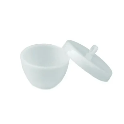 COMETEK Lab Essentials 50ml Silica Crucible with Lid | Professional Chemical Analysis and Metal Melting Labware