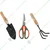 AGT Garden Tools Combo-Cultivator, Trowel, Garden Fork, German-Style Cutter, Gardening Scissor and Pair of Gardening Gloves