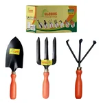 Globus Garden Tool Combo Kit, Cultivator, Big Trowel and Fork (Set Of 3 Pcs)