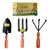 Globus Garden Tool Combo Kit, Cultivator, Big Trowel and Fork (Set Of 3 Pcs)