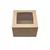 100 Pcs, 6x6x4 Window 350 GSM Cupcake Box with Insert For 4 Cupcakes, Brownies, Bakery Products