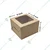100 Pcs, 6x6x4 Window 350 GSM Cupcake Box with Insert For 4 Cupcakes, Brownies, Bakery Products