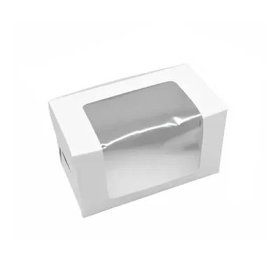 100 Pcs, 6x3x4 Inch Kraft 300 GSM Cupcake Box with Insert For 2 Cupcakes, Brownies, Bakery Products