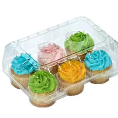 500 Pcs, 6 Cavity Clamshell Muffin/Cupcake Container