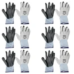 Premium Quality Pack of 6 Cut Resistance Nitrile Coated Safety Gloves