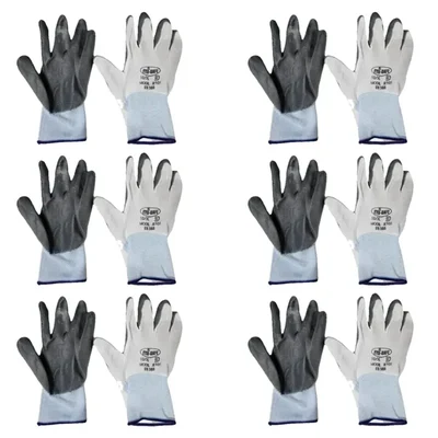 Premium Quality Cut Resistance Nitrile Coated Safety Gloves(Pack-6 Pair)
