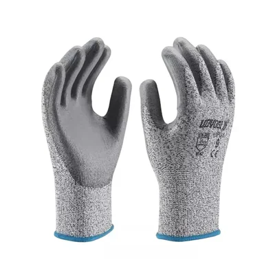 Udyogi PE Cut Resistant Gloves Grey Color, 9 Size, HPU3 (Pack-1 Pair)