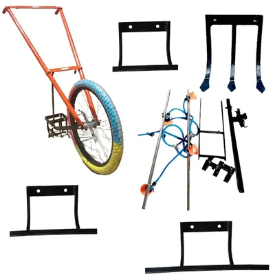 Heavy Duty 4 Feet Cycle Weeder with Blades and Accessories (4 nozzles, 8 Feet Stainless Steel Pipe)