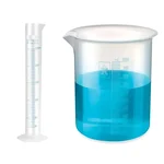 SBT Combo of Measuring Cylinder 100 ml & Measuring Beaker 250 ml for School, College, Chemistry Laboratory
