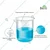 Bello Combo of Polypropylene 250ml Measuring Cylinder & 500ml Beaker with Blue Printed Graduation Marks for Laboratory