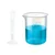 SBT Scientific Plastic 1 Measuring Cylinder 10ml & 1 Measuring Beaker 1000ml Combo Blue Printed Graduation for Lab
