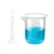 SBT Scientific Plastic 1 Measuring Cylinder 25ml & 1 Measuring Beaker 100ml Combo Blue Printed Graduation for Lab