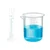 SBT Scientific Plastic 1 Measuring Cylinder 25ml & 1 Measuring Beaker 25ml Combo Blue Printed Graduation for Lab