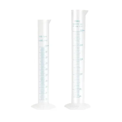 SBT 100ml & 250ml Scientific Measuring Cylinder with Hexagonal Base & Blue Printed Graduation